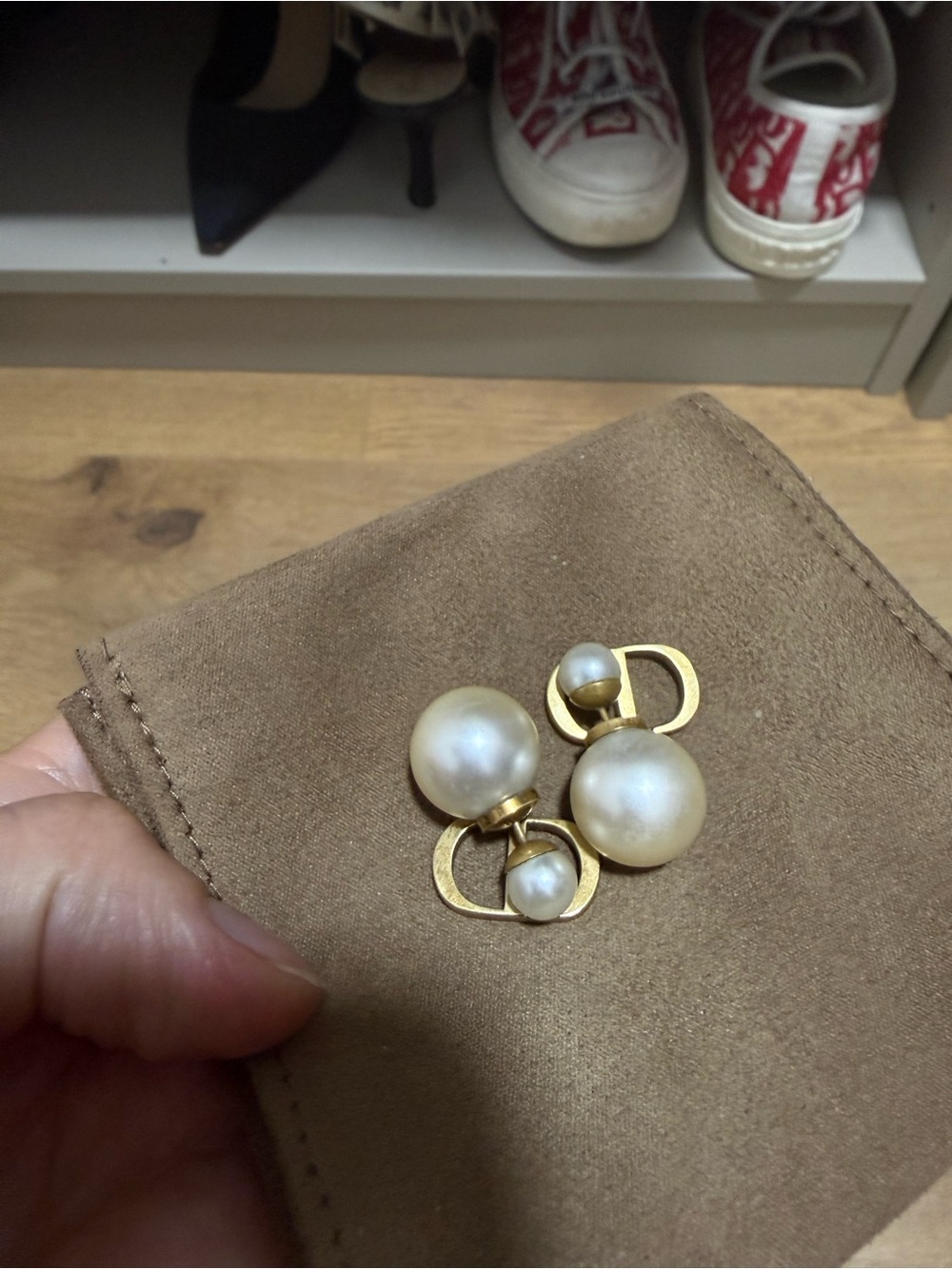 Dior Tribales pearl earrings